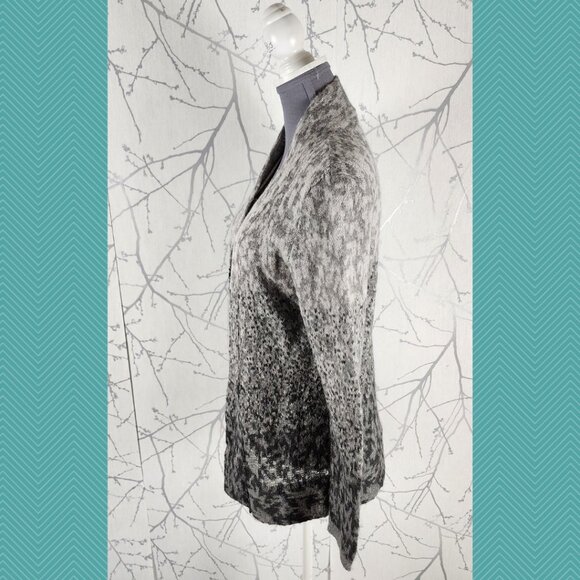 Lucy & Laurel Ombre Speckle Knit Alpaca Wool Blend Open Cardigan - Picture 2 of 4